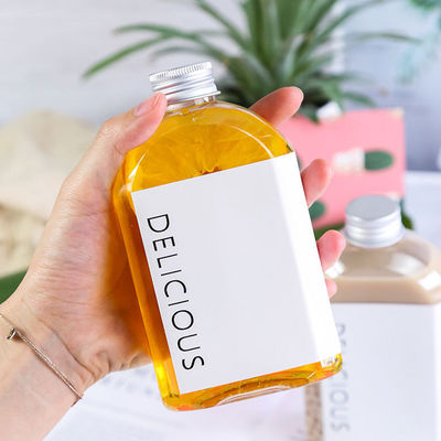 Good price 350 ml Jednorazowe butelki do napojów z sokiem z tworzywa sztucznego Bez smaku Bezwonny płaski kształt w Internecie