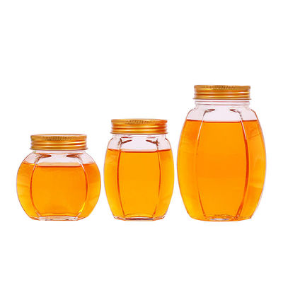 Good price Big Belly Honey Glass Jar 500ml Sześciostronny żaroodporny ISO9001 w Internecie