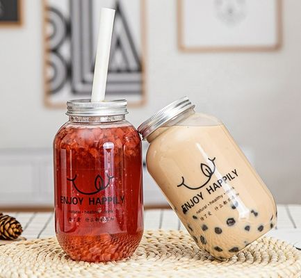 Good price 330 ml 650 ml Biodegradowalne plastikowe butelki PLA PET Bubble Tea Juice w kształcie litery U w Internecie